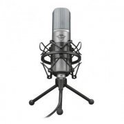 Trust microfone gamer GXT 242 Lance streaming USB com condensador redutor de ruídos e tripé de mesa com ângulo