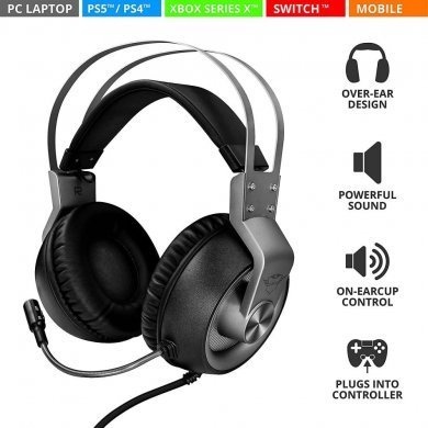 T23209 Trust headset gamer GXT 430 Ironn cinza P3 2.0