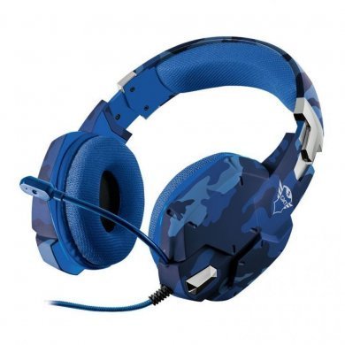 Trust headset gamer GXT322B Carus camo azul P3 2.0