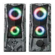 Trust caixa de som GXT606 Javv camo led RGB 6W RMS plug 3.5mm P2 e USB para alimentação de energia