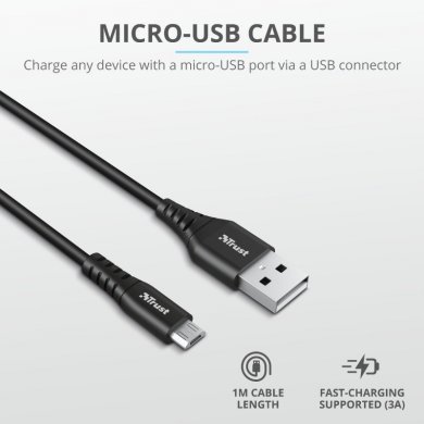 T23567 Trust Ndura cabo USB para micro USB 1 metro
