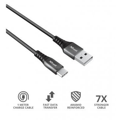 T23571 Trust Keyla cabo USB para USB-C 3A extra forte