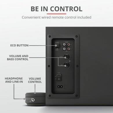 Trust speaker set Yuri 2.1 60W RMS plug 3.5mm