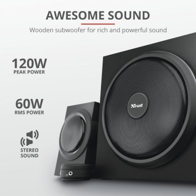 Trust speaker set Yuri 2.1 60W RMS plug 3.5mm