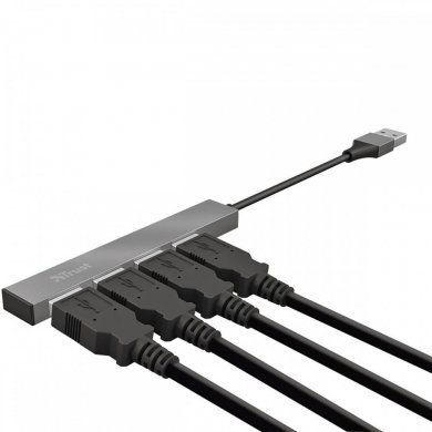 T23786 Trust mini hub Halyx USB-A 2.0 4 portas 480Mbps
