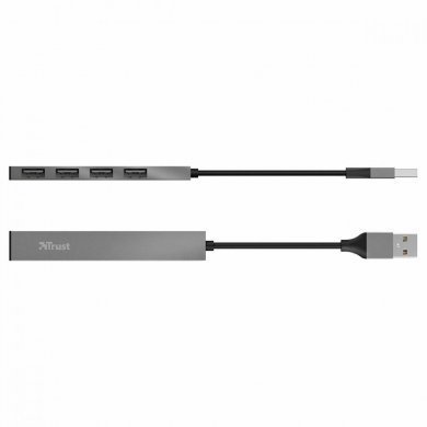 T23786 Trust mini hub Halyx USB-A 2.0 4 portas 480Mbps