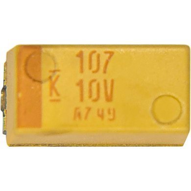 T491C107K010ZT 25x Capacitor de Tantalo 100uF 10V 10% SMD 2312 6x3x2.8mm
