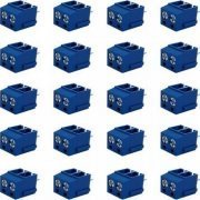 Borne KRE 2 vias plástico azul 12.5mm (Kit 20x) Kit com 20 u ...
