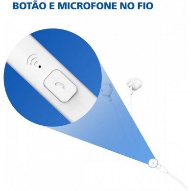 Philips Fone de ouvido com microfone P2 branco