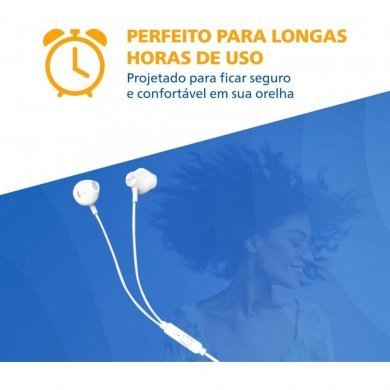 Philips Fone de ouvido com microfone P2 branco