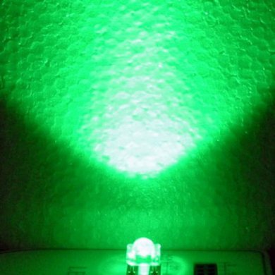 LED Piranha Super Flux Verde 5mm 5 Chips 55000 MCD, 