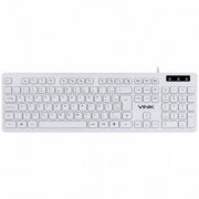 Foto de TCB200 Vinik Teclado Slim Multimidia Teclas Chocolate USB Branco - Cabo 1.8 metros