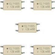 5x TCLT1005 Acoplador Óptico Optoacoplador Phototransistor 1 canal, encapsulamento SOP4L
