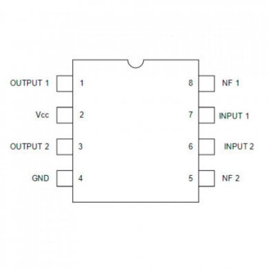 CI UTC Amplificador de audio 2 canais 1.35W DIP8