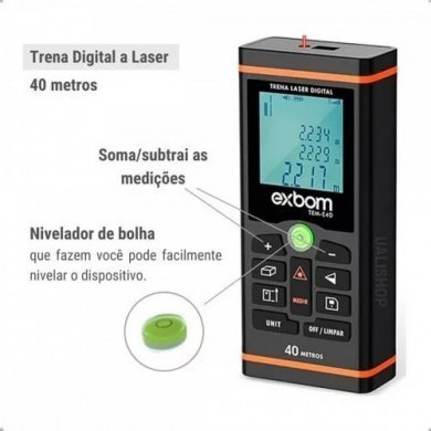Exbom Trena Digital Laser de precisão 40 metros