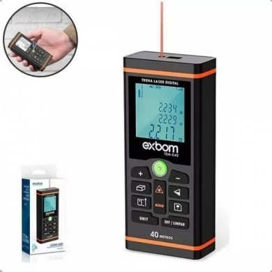 Exbom Trena Digital Laser de precisão 40 metros