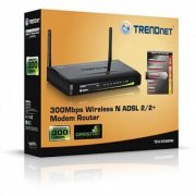 TRENDnet Roteador Wireless e Modem ADSL 2/2+ TrendNET TEW-658BRM 802.11n Wireless N 300Mbps  4x 10/100Mbps Aut