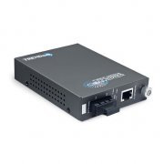 Conversor de Mídia TRENDnet 15km de 10/100BaseTX (RJ45) para 100BaseFX (SC) (SMF-15KM) 1 porta de fibra 100 Mbps com conector mono-m