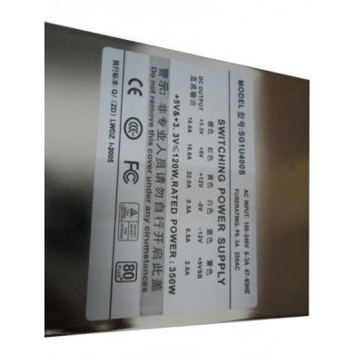 TGC Fonte 1U 350W Reais 80 Plus