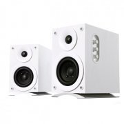 MICROLAB Caixas de Som Bluetooth 24W RMS Speaker 2.0 com Tecnologia NFC e A2DP. Energia AC 100-240V (Cor Branc