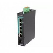TrenDnet Switch industrial  6 portas 4 portas POE+ uma porta Gigabit, um slots Gigabit SFP e um PoE budget de 