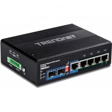 TI-UPG62 Trendnet Switch Industrial 6 Portas Gigabit POE++