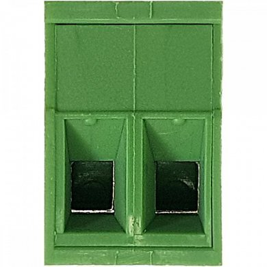 Borne plug KRE 2 vias fêmea verde (Kit 5x unidades)