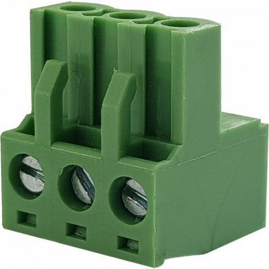 TJ0351560000G Borne tipo bloco 3 vias fêmea verde (Kit 5x und)