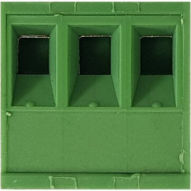 TJ0351560000G Borne tipo bloco 3 vias fêmea verde (Kit 5x und)