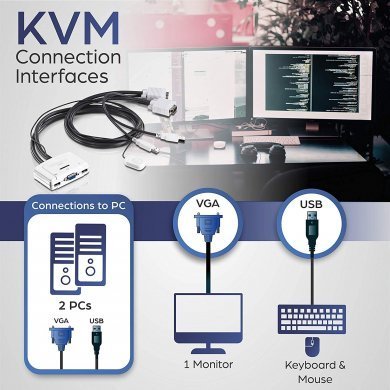 TK-217I TrendNet Chaveador KVM VGA 2 portas USB