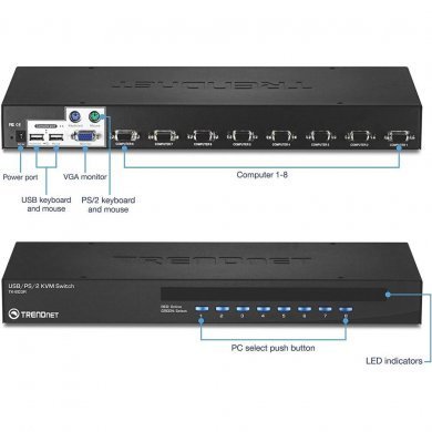 TK-803R Trendnet chaveador KVM 8 portas USB