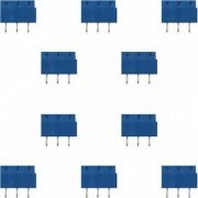 Borne TL203 KRE 3 vias plástico azul 10mm (Kit 10x)  ...