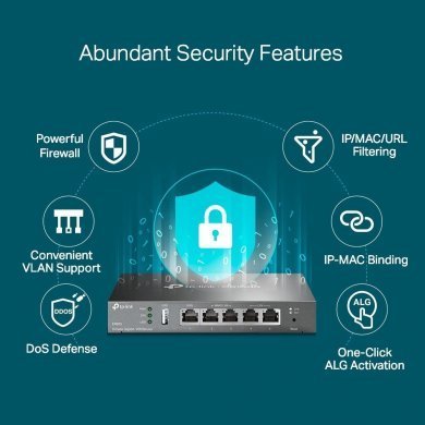 TL-ER605 TP-Link Roteador Omada VPN Gigabit Multi WAN Load Balance