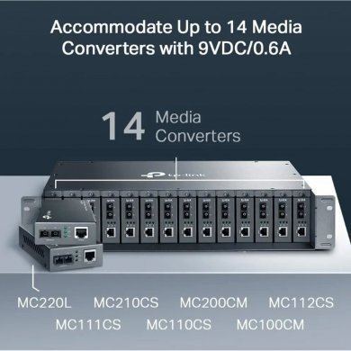 TL-MC1400 TP-Link Chassis de Mídia 14 Slots