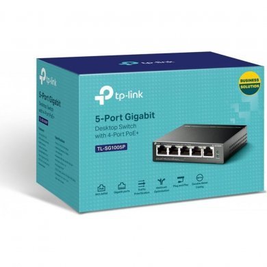 TL-SG1005P TP-Link Switch 5 portas gigabit com 4 portas POE+
