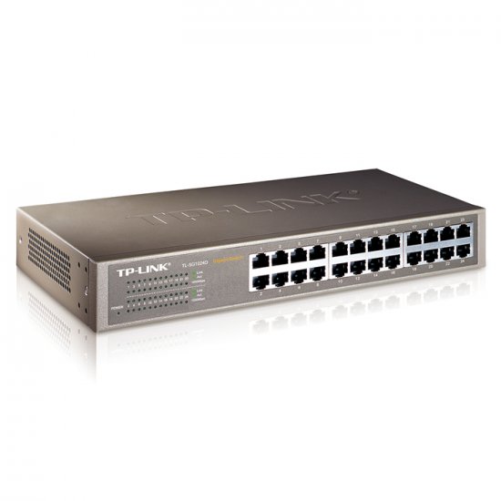 ルーター・ネットワーク機器 TP-Link 24-Port GigabitSwitch TL-SG1024D Switch 24 portas Gigabit 10/100/1000 montável Rack TP-LInk
