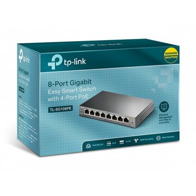 TL-SG108PE TP-LINK Switch 8 Portas Gigabit Easy POE