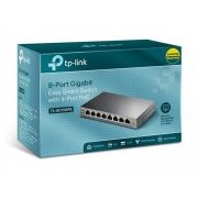 TP-LINK Switch 8 Portas Gigabit Easy POE 8x portas 10/100/1000Mbps RJ45, 4x portas POE RJ45