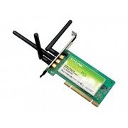 Placa de Rede Wireless PCI TP-Link 2.4GHz, 300Mbps 3 Antenas omnidireciais de 2dBi destacáveis