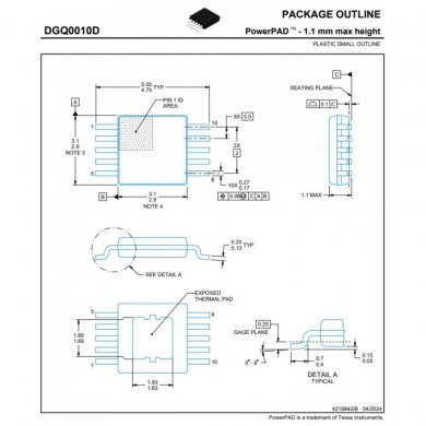TLC072CDGN Ci amplificador operacional TL072CDRG Dual MSOP-8