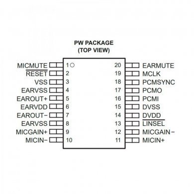 ADC PCM Codec with Microphone Amps Speaker Driver