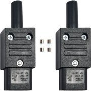 2x Plug JA-2231 tripolar fêmea 10A kit com 2 unidade ...