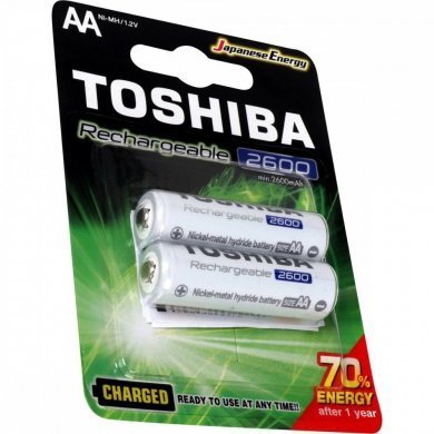 TNH-6GAE-BP-2C Toshiba Pilha Recarregável AA 1.2V 2600mAh 2x und