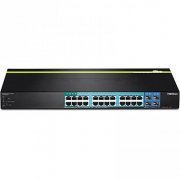 Switch TrenDnet Web Smart 28 Portas PoE+ Gigabit 20 portas POE Gigabit 4 Portas Poe+ 4 Portas SFP  (Potencia P