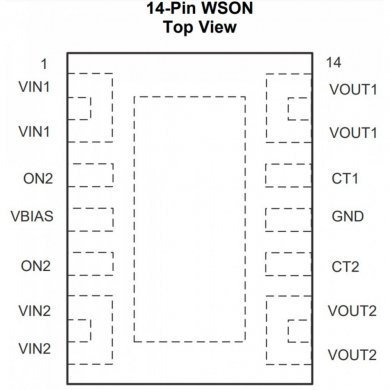 TPS22966DPUR CI R8966 RB29666 chave de tensão 6A WSON14 SMD