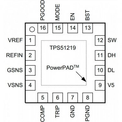 TPS51219RTER CI PWM 51219 WQFN16 SMD