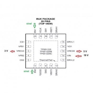 CI PWM 1225C 10A WQFN-20 SMD