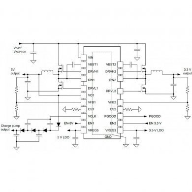 TPS51285BRUKR CI 1285B TPS51285B PWM WQFN20 SMD