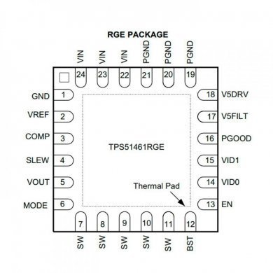 TPS51461 Ci Converor Step Down QFN-24