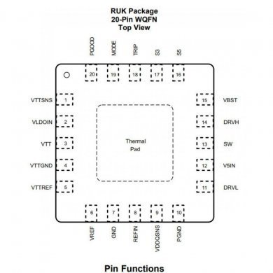 TPS51716 IC Buck Controller DDR2 DDR3 DDR3L LPDDR3 DDR4